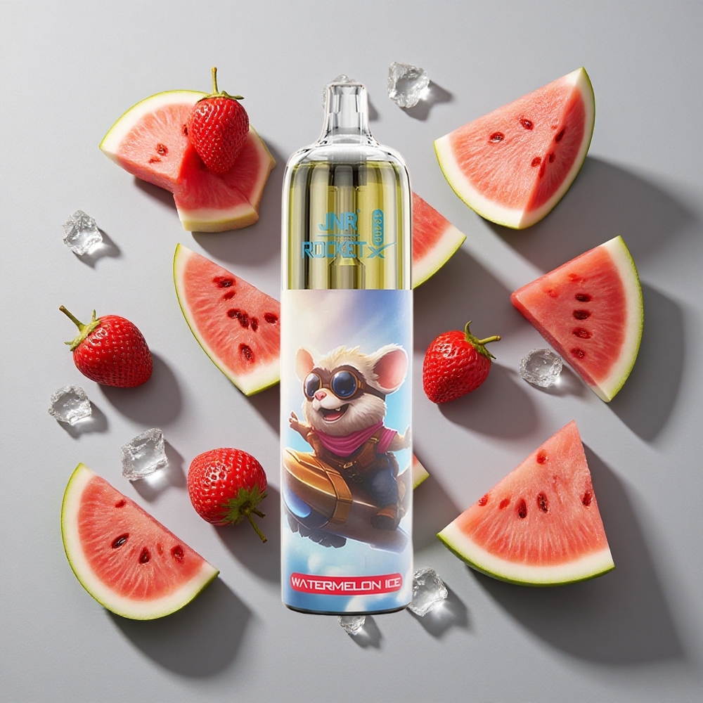 Sandía Helado JNR Rocket-X 12400 Puffs Vape Desechable con Luz RGB y Batería de 850mAh