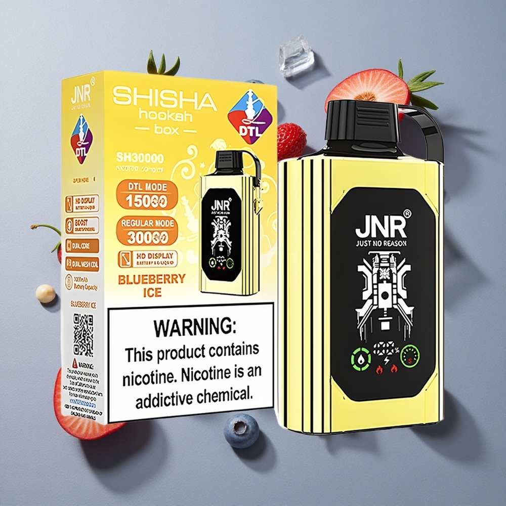 Arándano Helado JNR Shisha Hookah Box 20500 Caladas HD Display Tipo-C Carga Rápida