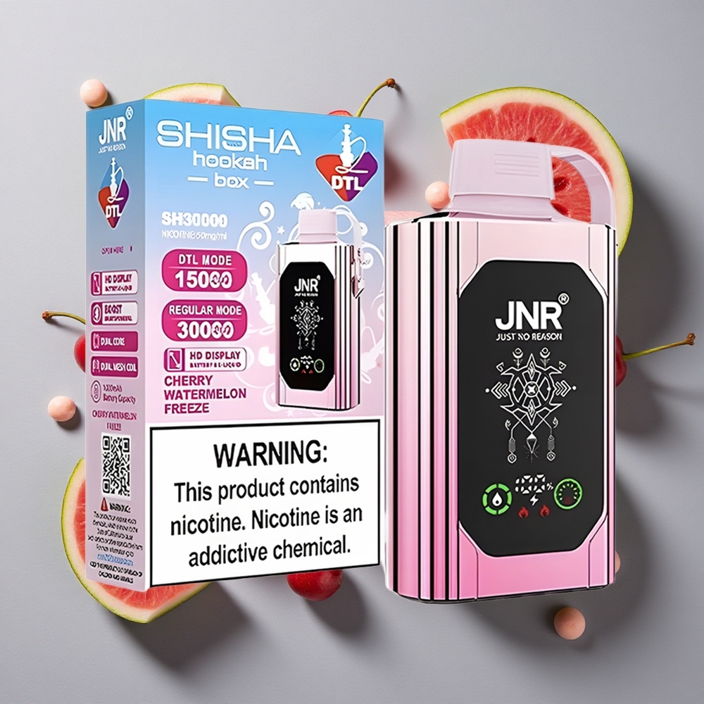 Cereza Sandía Congelada JNR Shisha Hookah Box 20500 Puffs con HD Display y Batería de 1000mAh
