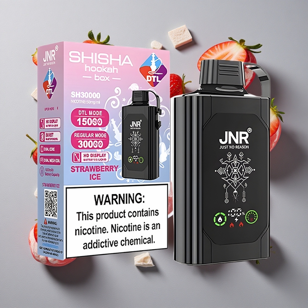 Fresa Helada JNR Shisha Hookah Box 20500 Caladas HD Display Batería 1000mAh