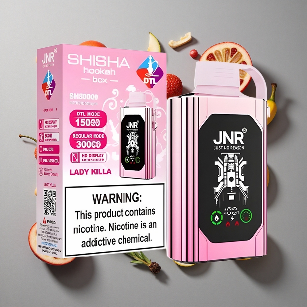 Lady Killa JNR Shisha Hookah Box 20500 Puffs Vape Desechable con Pantalla HD y Batería de 1000mAh