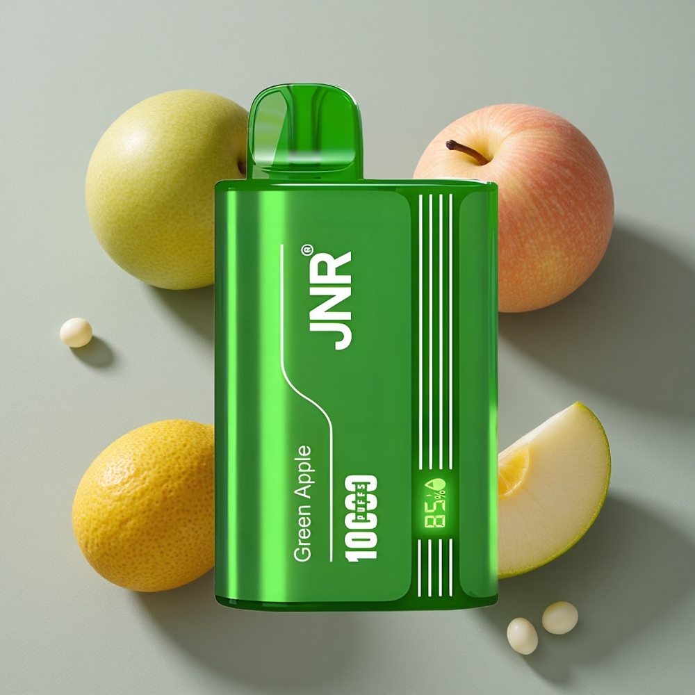 Manzana Verde Melocotón Pera JNR Tank 10000 Puffs Digital Display Carga Rápida Type-C