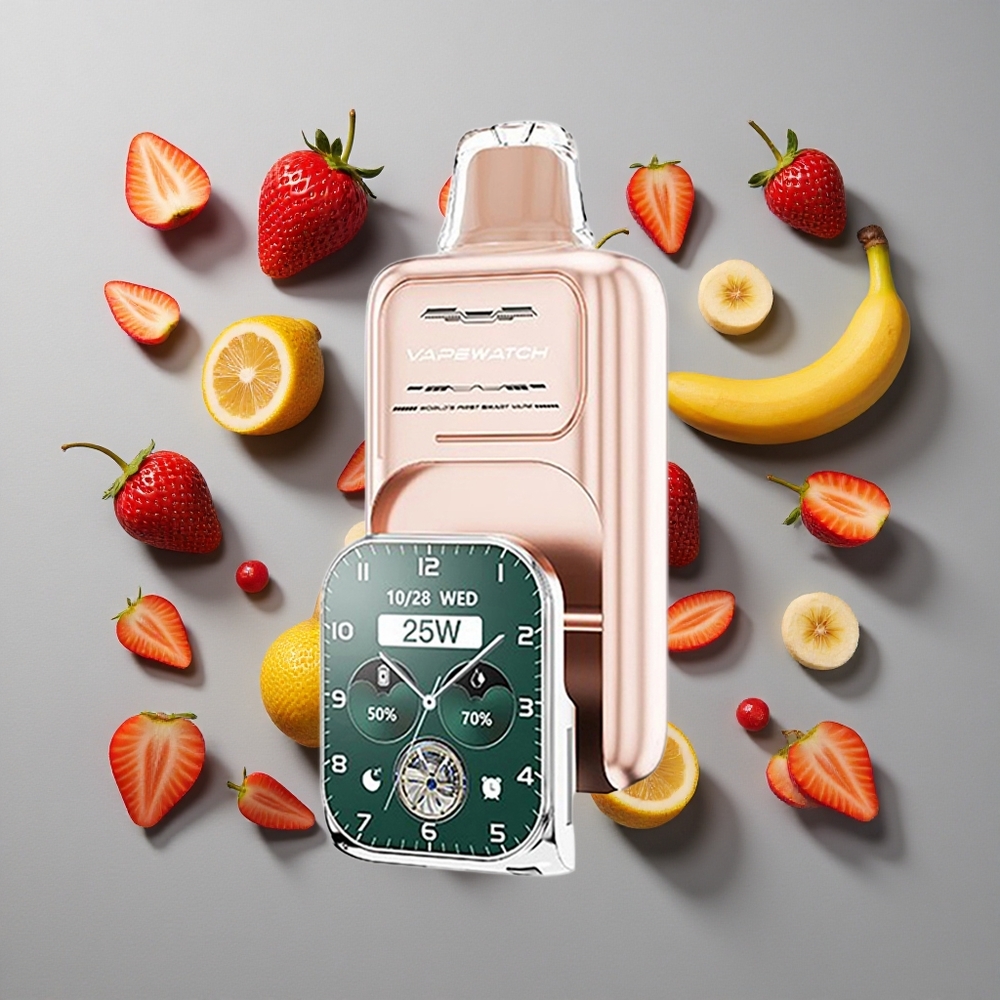 Fresa Plátano JNR Vape Watch 30000 Puffs 19mL Capacidad de e-líquido 5% Contenido de nicotina