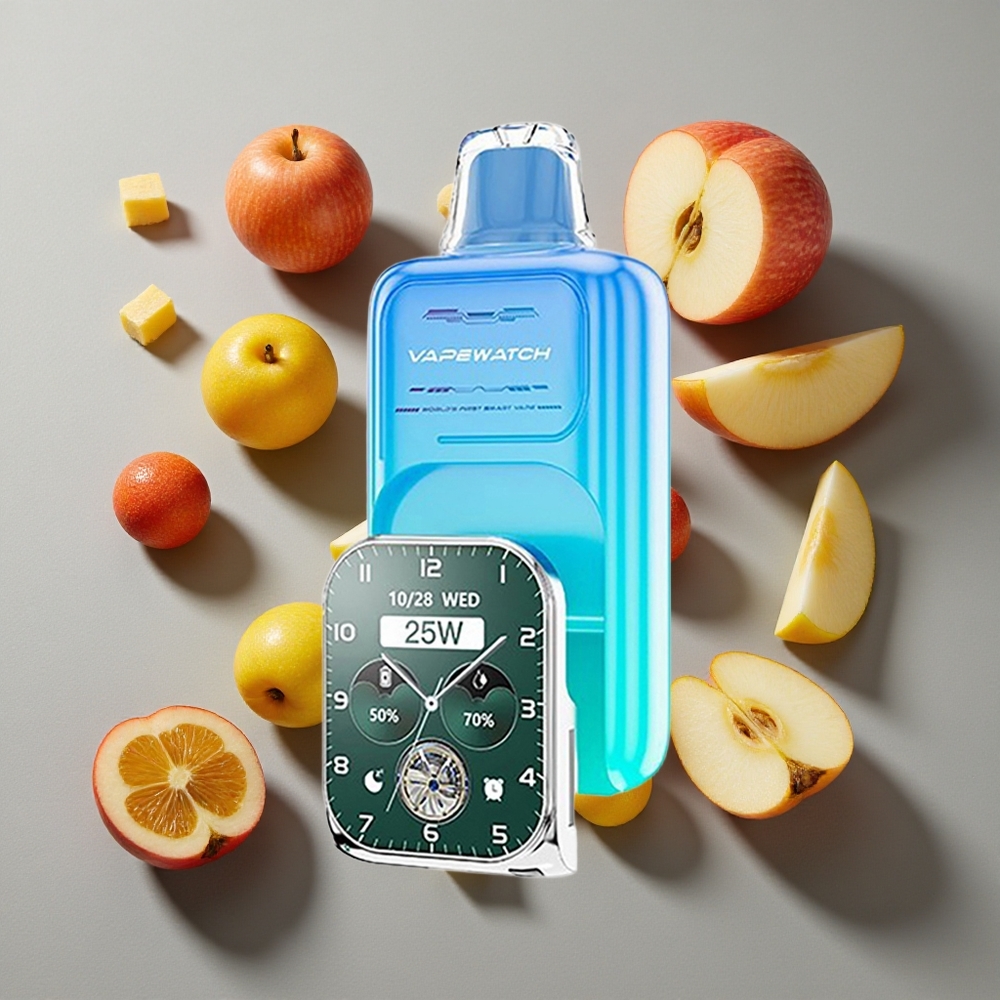 Manzana Ácida Helada JNR Vape Watch 30000 Puffs Vape Desechable Capacidad de Batería: 1000mAh Tipo de Carga: Carga Rápida Tipo-C