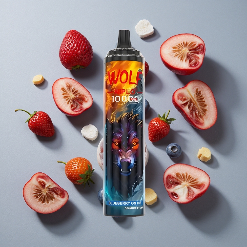 Arándano en Hielo JNR Wolf Niplo 10000 Caladas Capacidad de Batería: 650mAh Carga Rápida Tipo-C