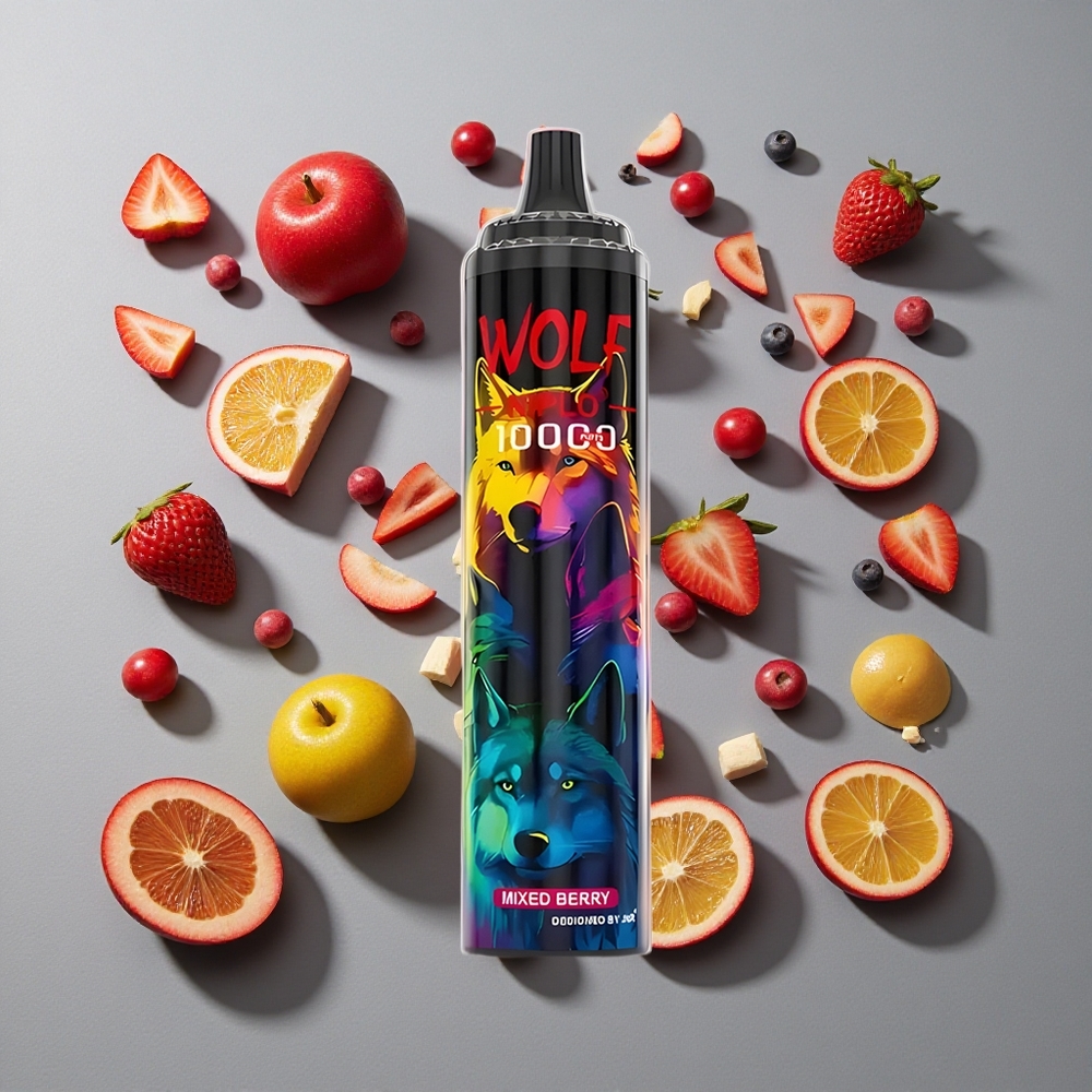 Bayas Mixtas JNR Wolf Niplo 10000 Caladas Batería 650mAh Carga Rápida Type-C
