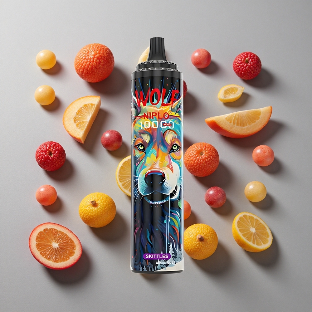 Sabores Skittles JNR Wolf Niplo 10000 Caladas con Capacidad de E-líquido 20ml y Batería 650mAh