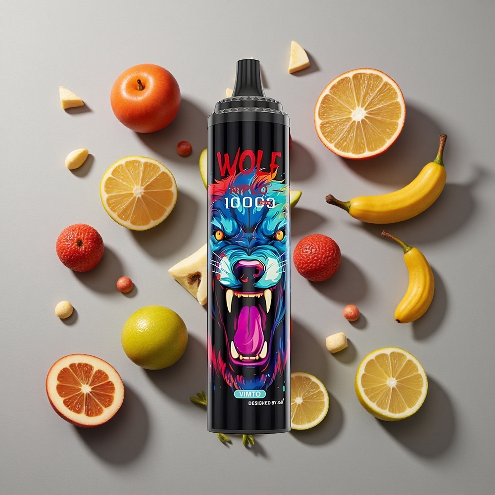 Vimto JNR Wolf Niplo 10000 Caladas Capacidad de batería: 650mAh Interfaz de carga: Tipo-C de carga rápida