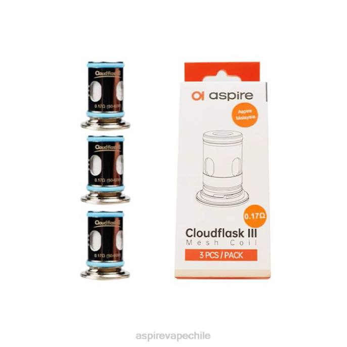 Aspire ecig store - Aspire Cloudflask Bobina de malla III de 0,17 ohmios/3 unidades por paquete. 8T8J207
